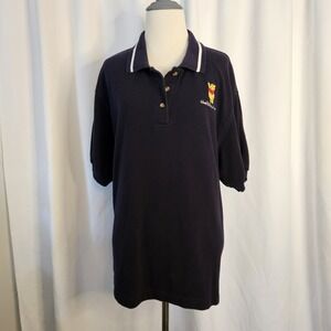 Women  XXL Walt Disney World Polo Shirt Winnie The Pooh Embroidered Vintage Blue